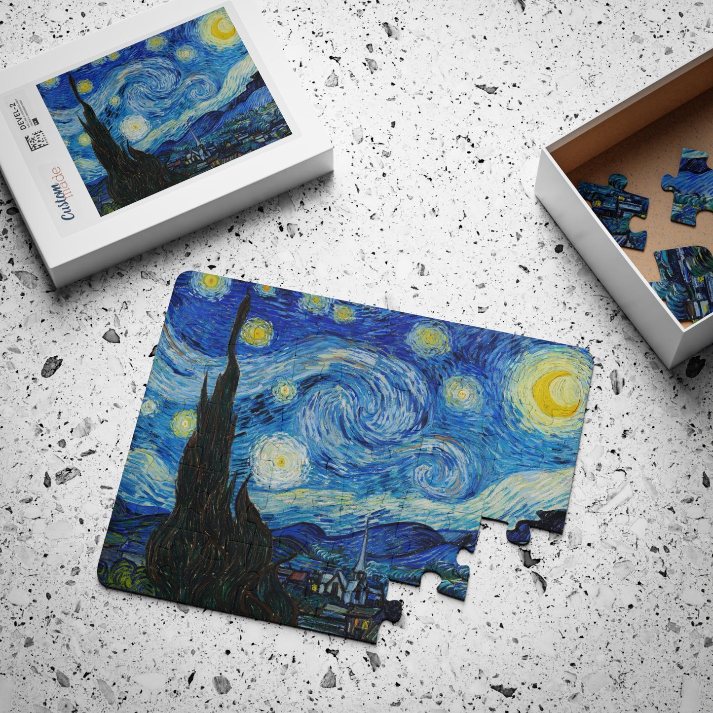 Kids, Starry Night, Vincent Van Gogh, Gift, Puzzle, 30-Piece, Teacher, Educational, Classroom