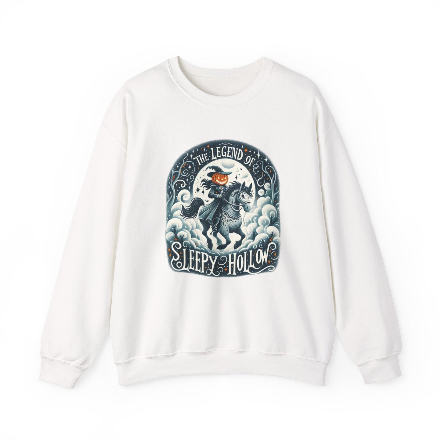 Legends of Sleepy Hollow Crewneck Sweatshirt, Halloween Fall Apparel, Pumpkin Design, Spooky Gift, Cozy Unisex Sweatshirt