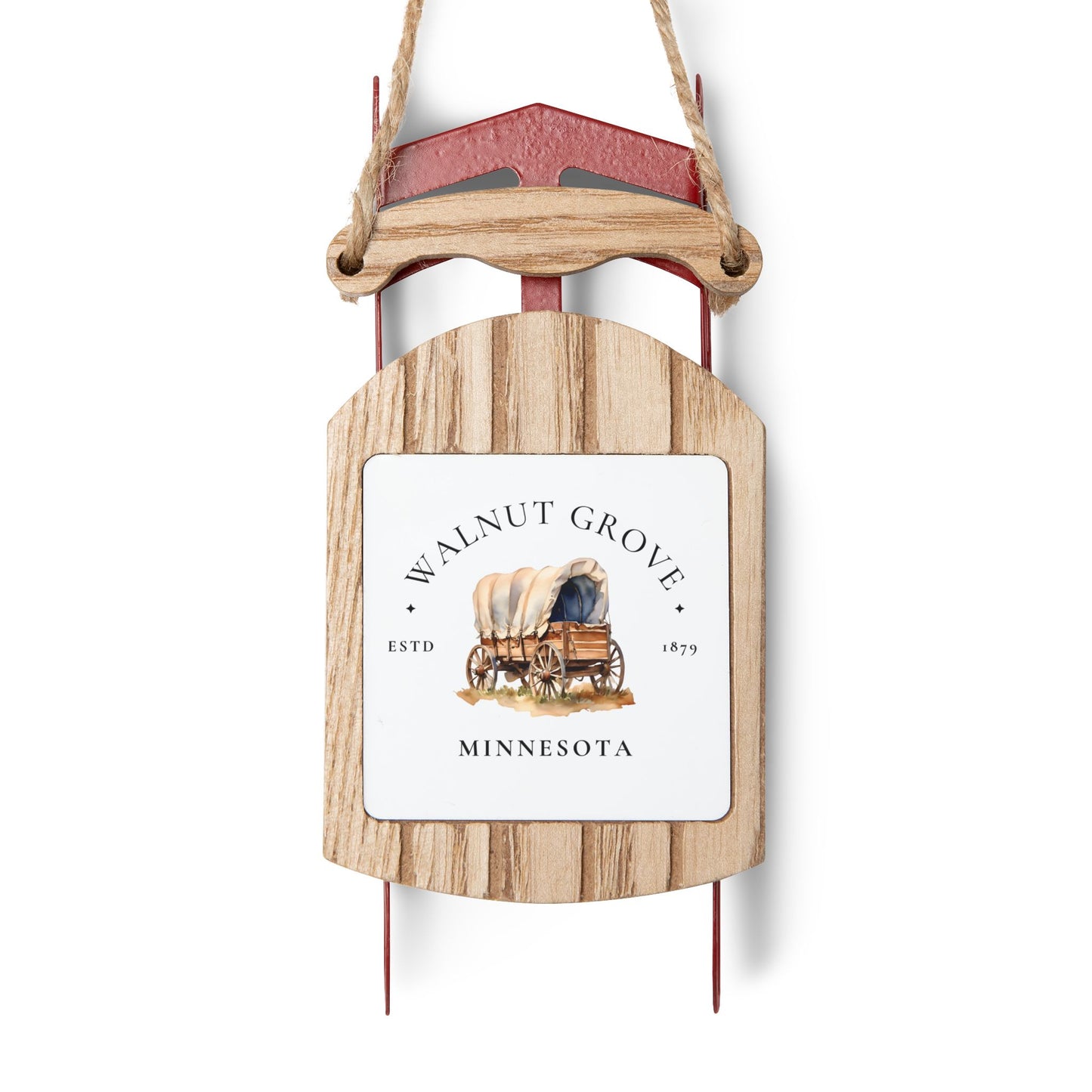 Little House on the Prairie, Laura Ingalls Wilder, Sled, Christmas, Ornament, Walnut Grove, Holiday