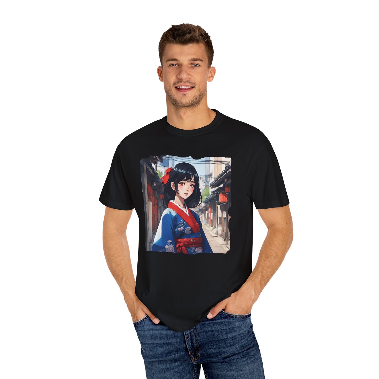 Japan Anime, Seoul, South Korea, Girl, Hanbok, Unisex Garment-Dyed T-shirt