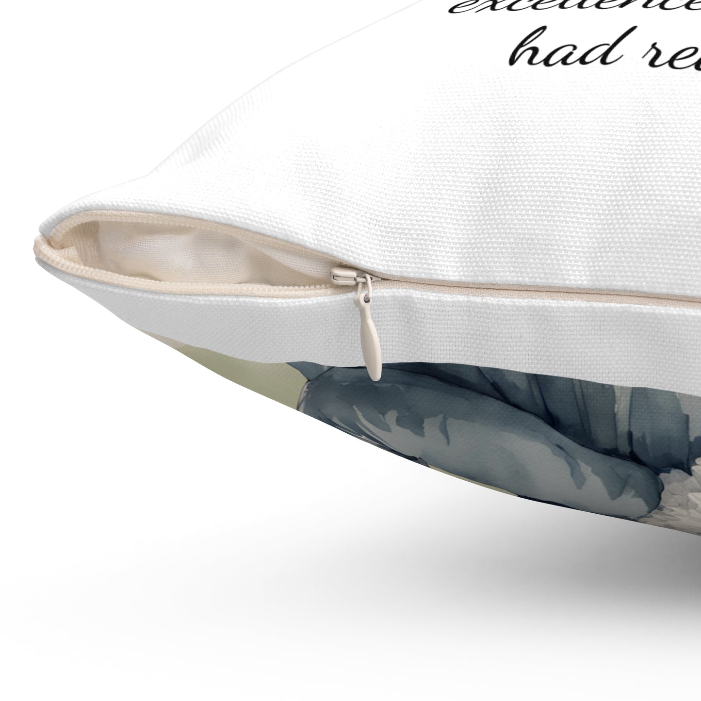 Literary Pillow, Regency Decor, Mary Bennet, Pride and Prejudice, Jane Austen Quote, Square Cushion