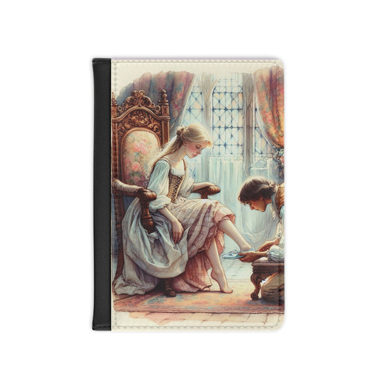 Cinderella Brothers Grimm Travel Accessory, Gift, Glass Slipper, Fairy Tale, Passport Cover,  Travel Accessory Holder Wallet Organizer Case