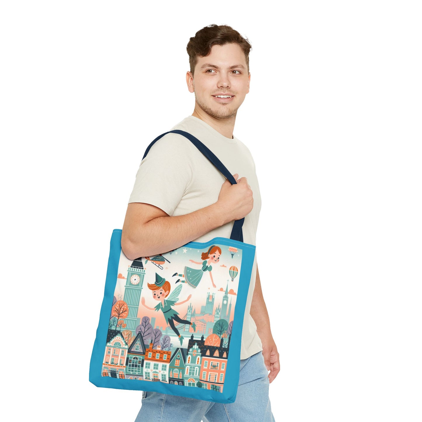 Peter Pan, JM Barrie, Fairy Tale, Tote Bag, Book Bag, Library Bag, Gift