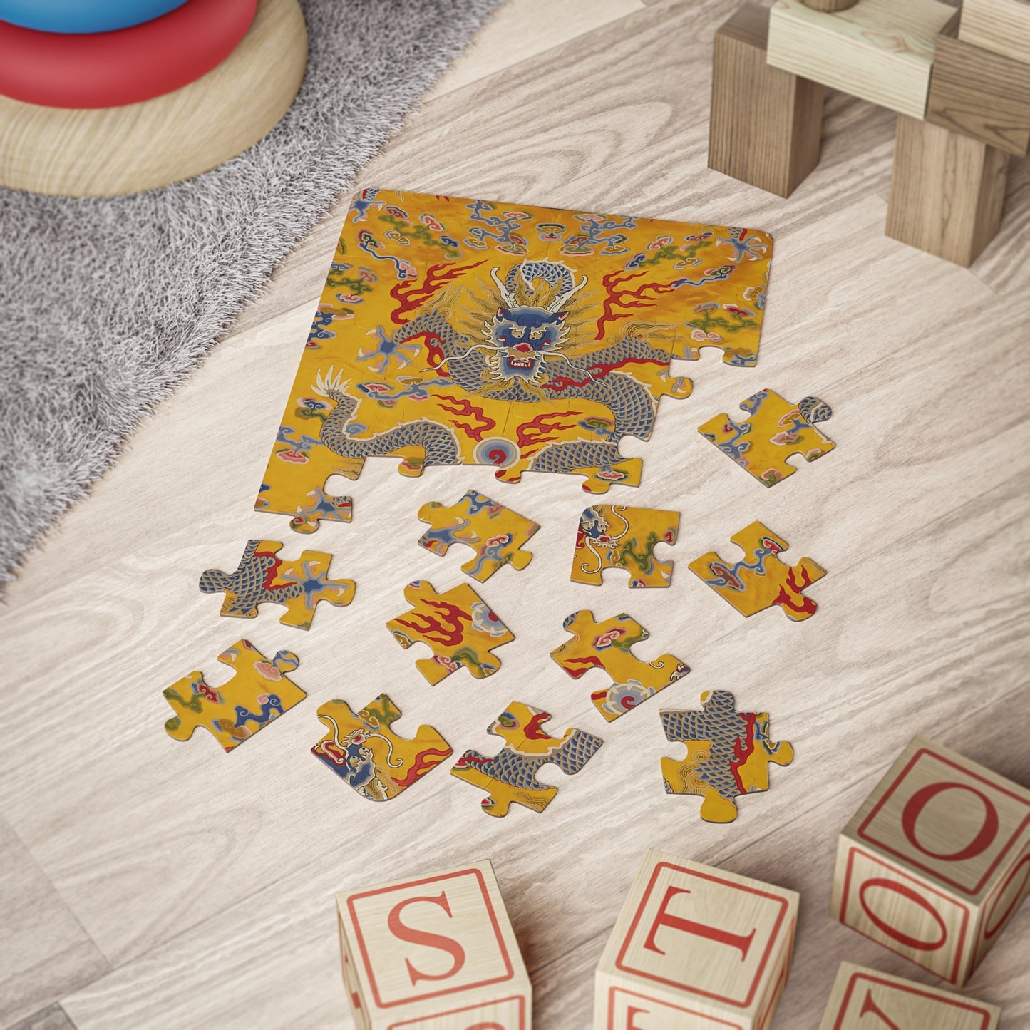 Kids, Zodiac, Dragon, Year, Art, Gift, Traditional, Chinese, Empress, Puzzle, 30-Piece, Educational, Classroom, Teacher, History