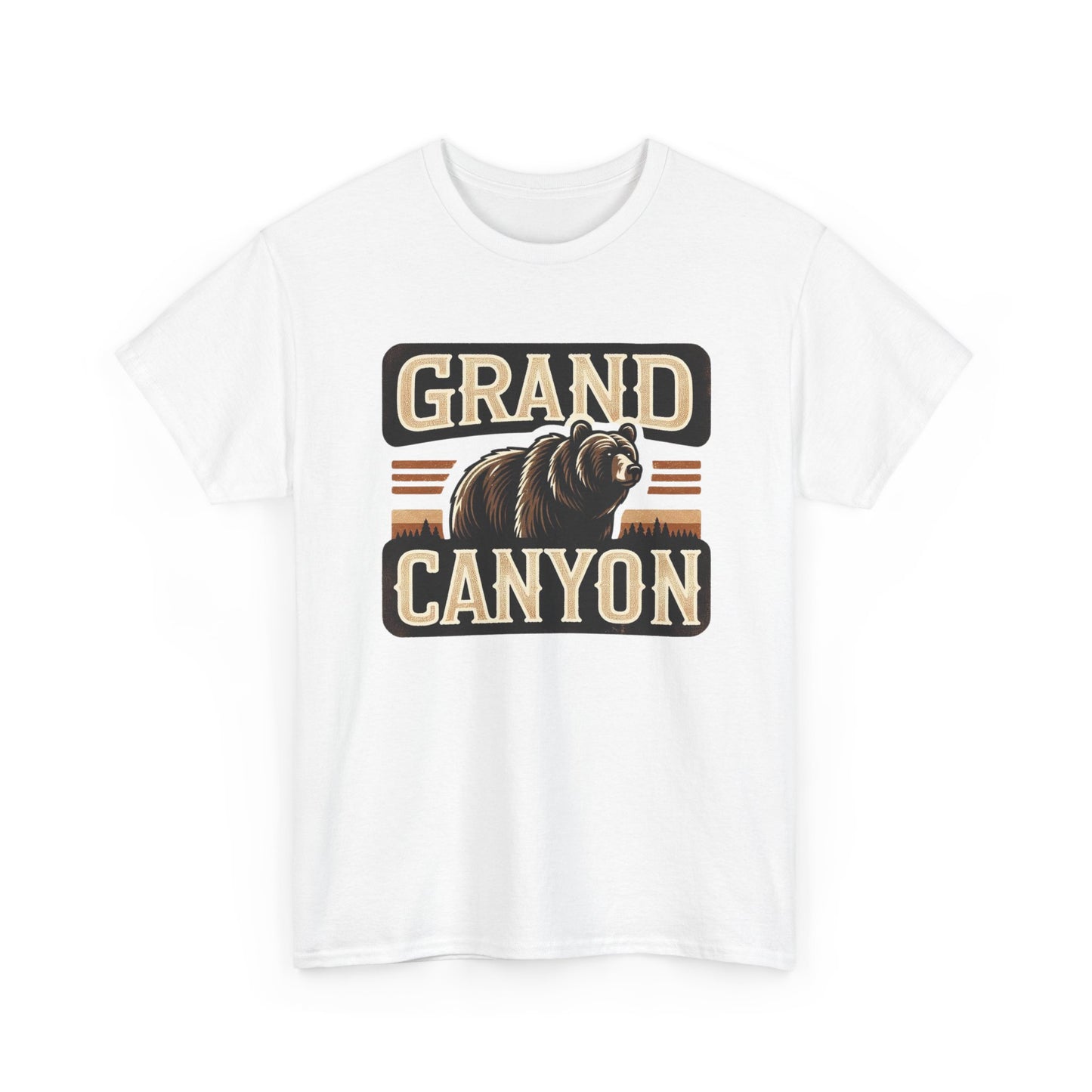 Grand Canyon Bear Unisex Heavy Cotton Tee - National Park Outdoor Summer Vacation Wildlife Shirt, Hiking Gift, Nature Lover Tee, Adventure