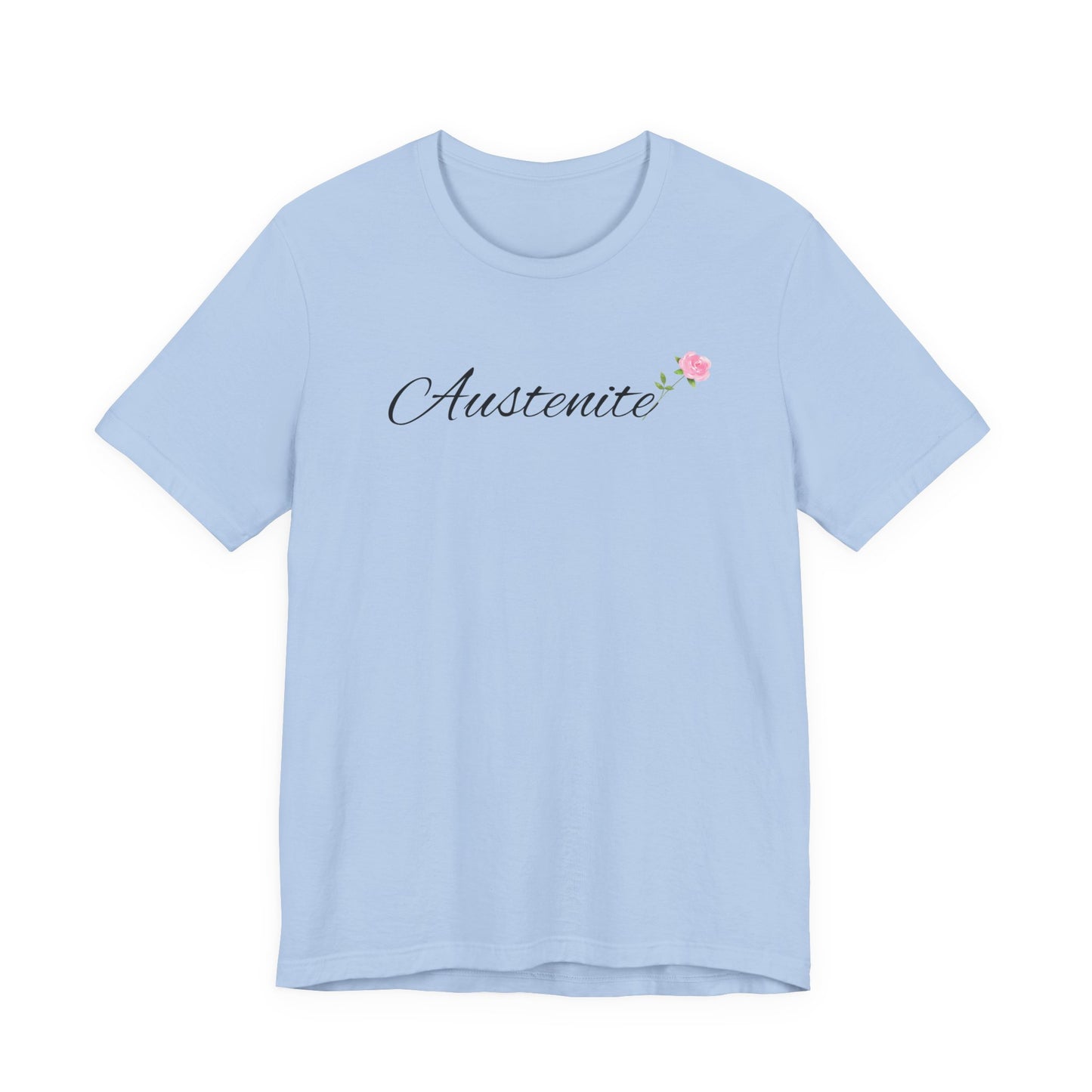 Jane Austen, Austenite, Fan, Reader, Writer, T-Shirt, tshirt, Floral, Flower, Unisex Jersey Short Sleeve Tee
