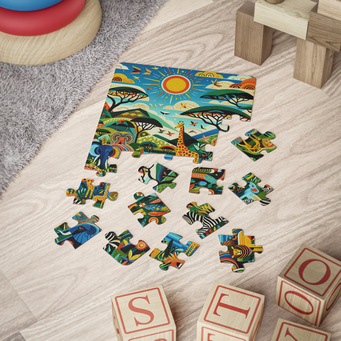 Africa, Safari, Animals, Educational Game, Kids' Puzzle, Gift, 30-Piece