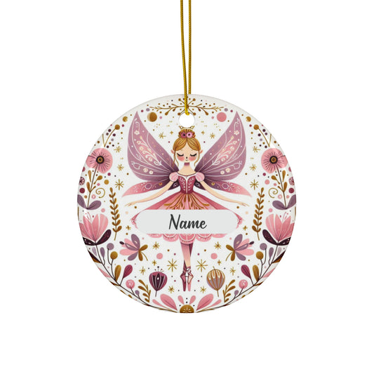 Custom Personalized Name, Sugar Plum Fairy, Nutcracker,  Ballet, Ballerina, Dance, Christmas, Stocking Stuffer, Ceramic Ornament