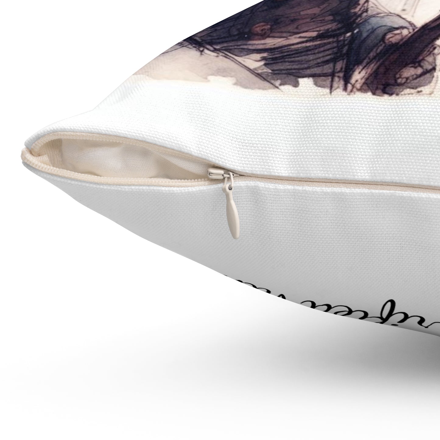 Les Miserables Pillow, Literary Victor Hugo Cushion, Jean Valjean, Javer, Book Nook, Library Decor - Spun Polyester Square Pillow, Home