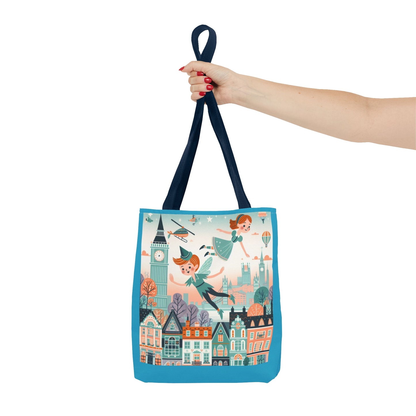 Peter Pan, JM Barrie, Fairy Tale, Tote Bag, Book Bag, Library Bag, Gift