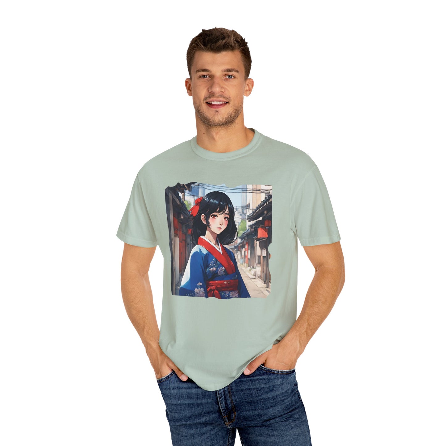 Japan Anime, Seoul, South Korea, Girl, Hanbok, Unisex Garment-Dyed T-shirt