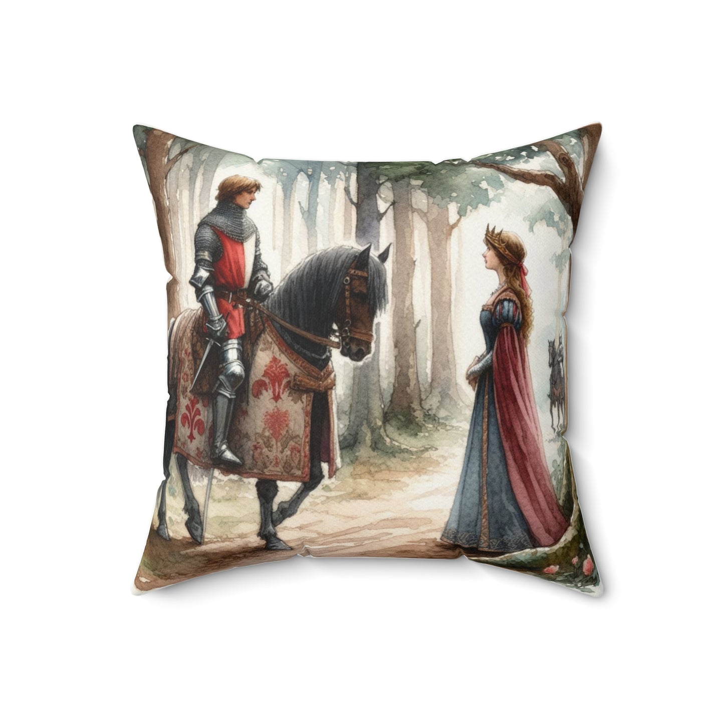 Camelot, Lancelot, Guinevere, Knights of the Round Table, Cushion, Book Nook, Library, Gift, Bedding, Pillow, Renaissance, Medieval