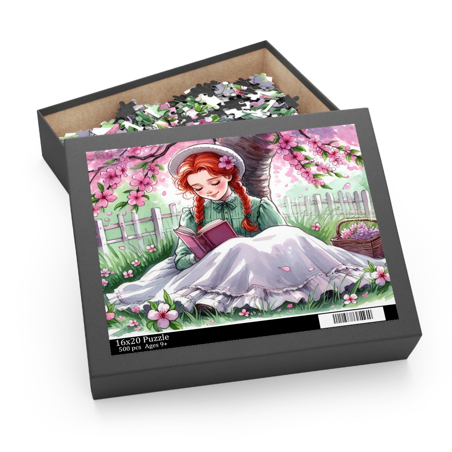 Jigsaw Puzzle, Anne of Green Gables Charming Floral Scene Puzzle, 120-500 Pieces, Perfect Gift for Puzzle Lovers, Springtime Indoor