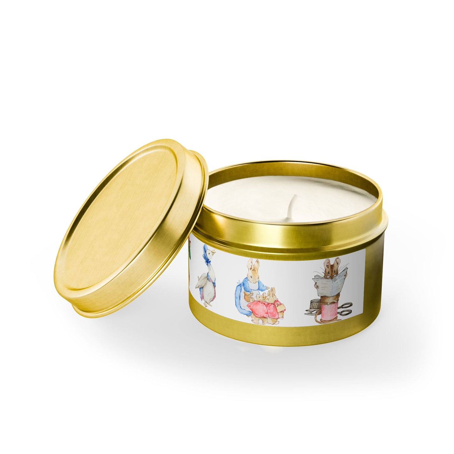 Peter Rabbit, Beatrix Potter, Gift, Mini, Gift, Tin Candles, Shower, Baby Birthday, Five Scent Choices