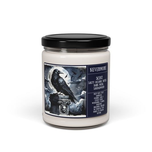 The Raven, Nevermore, Edgar Allan Poe, Poetry, Literary Candle, Fall, Autumn, Scented Soy Candle, 9oz