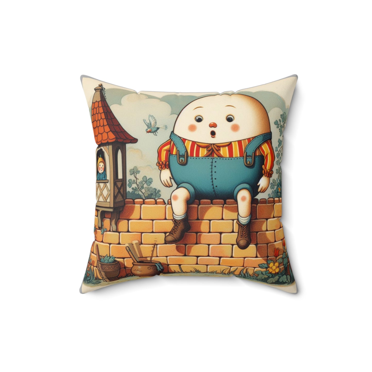 Humpty Dumpty, Square Pillow, Nursery Rhyme, Pillow, Library, Book Nook, Reading Corner, Classroom, Teachers