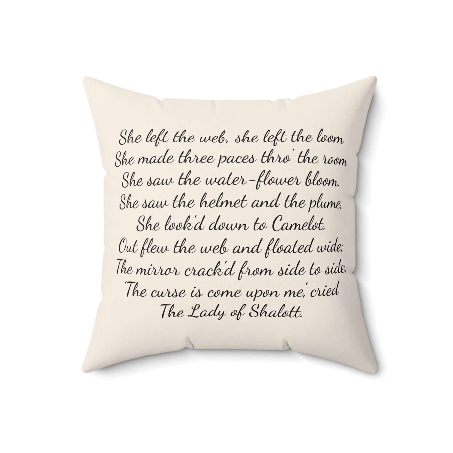 Lady of Shalott Pillow Cover, Throw Pillow, Literary Gift, Cozy Home Accent, Cozy Reading Nook Decoration, Lord Alfred Tennyson Poem Cushion