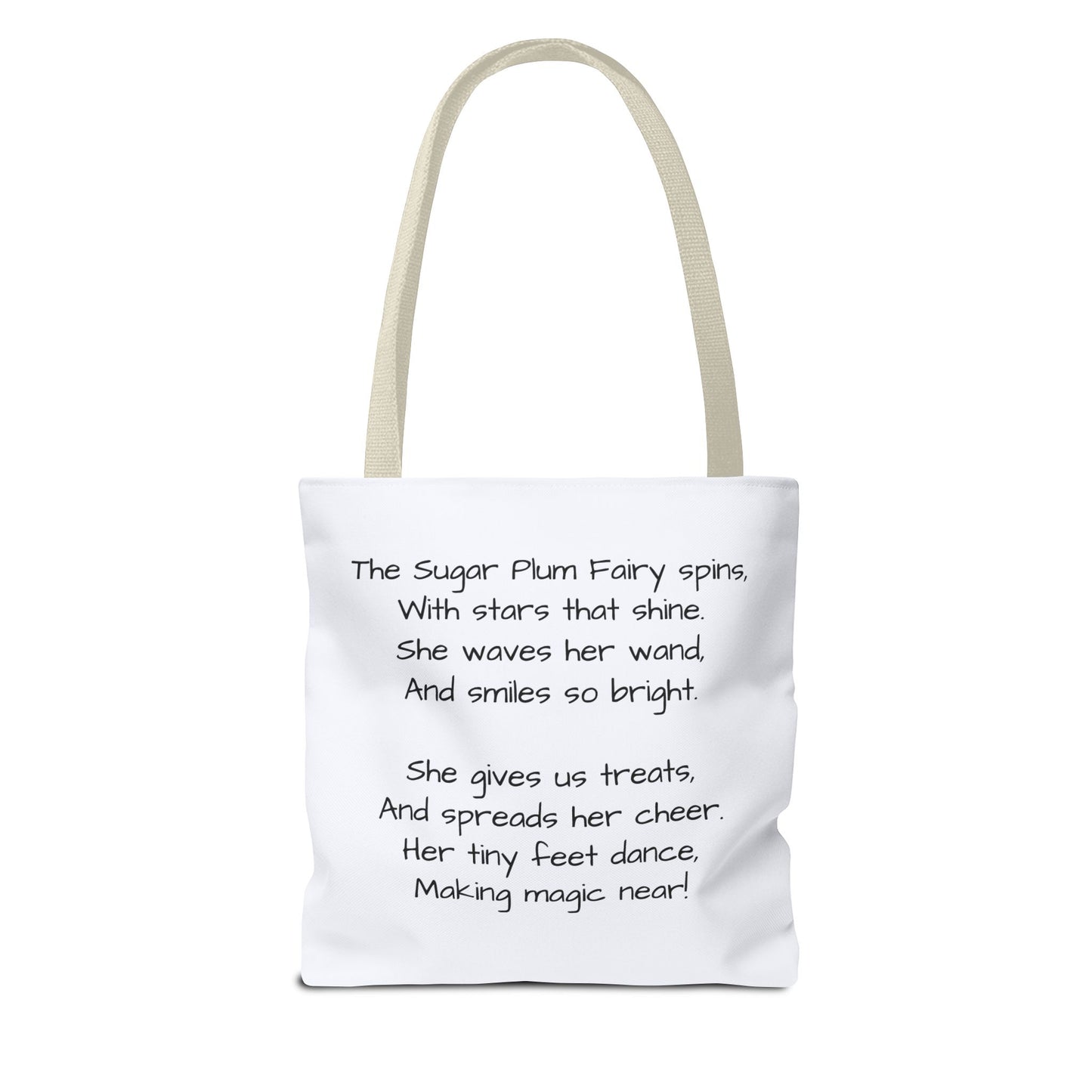Sugar Plum Fairy Nutcracker Ballet Dance Tote Bag, Dancer, School & Book Bag (AOP)