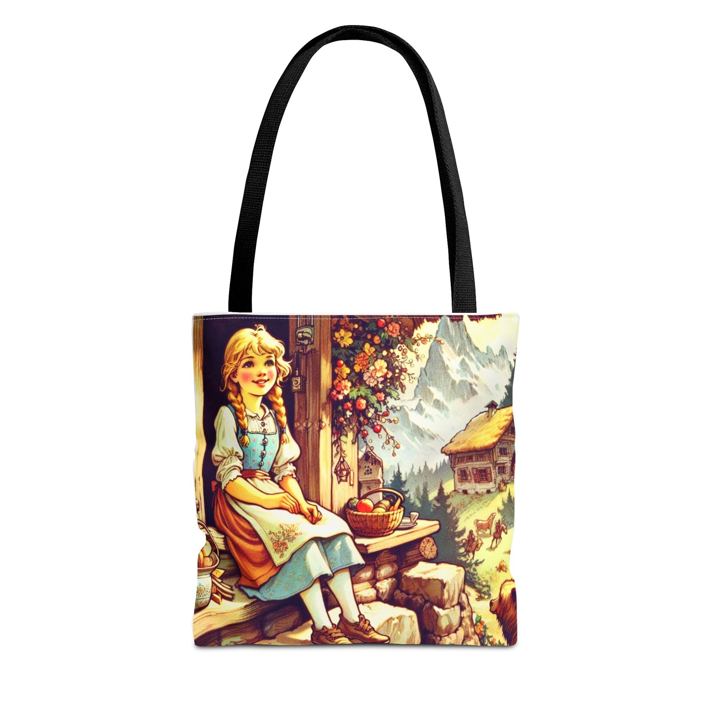 Heidi, Johanna Spyri, Literary, Tote Bag, Book Bag, School Bag, Library, Gift