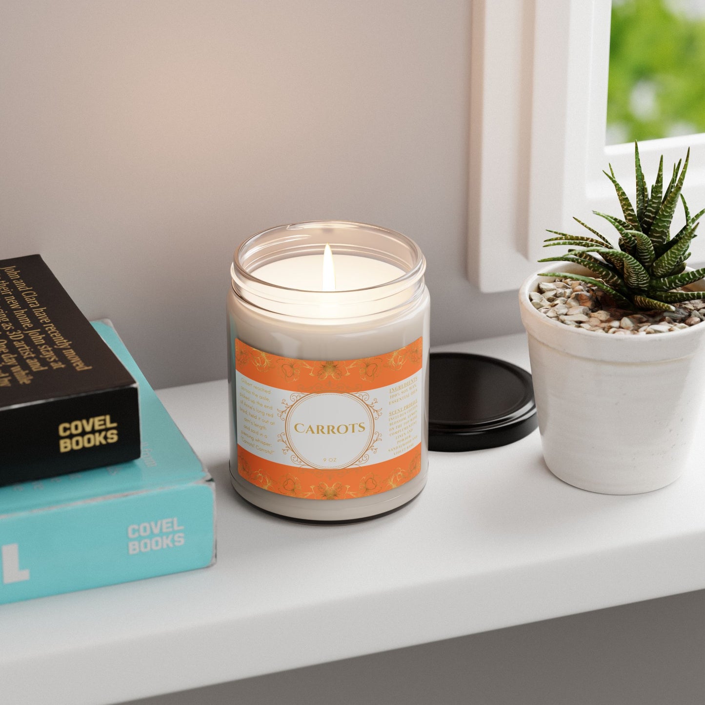 Anne of Green Gables, Carrots, Scented, Soy Candle, 9oz, Gift, Home Decor, Clean Cotton