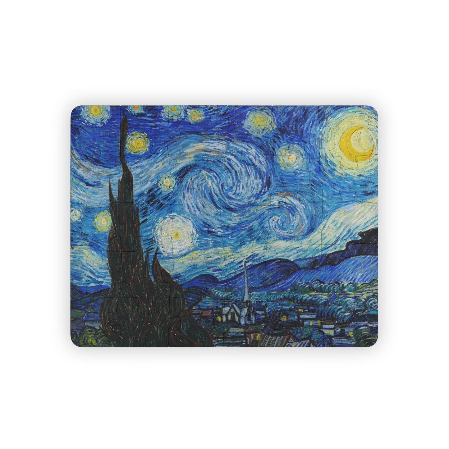 Kids, Starry Night, Vincent Van Gogh, Gift, Puzzle, 30-Piece, Teacher, Educational, Classroom
