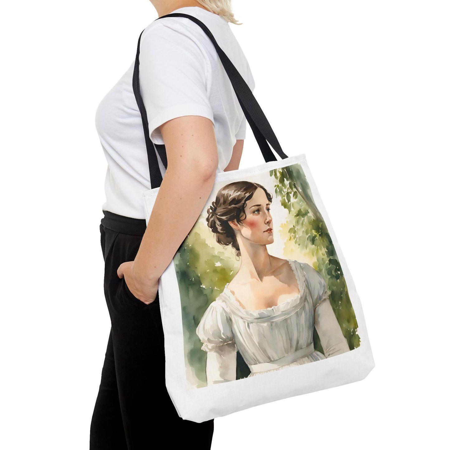 Pride and Prejudice Tote Bag, Darcy and Elizabeth Library Accessories, Book Lover's Gift, Jane Austen Bag, Literary Reading Tote,