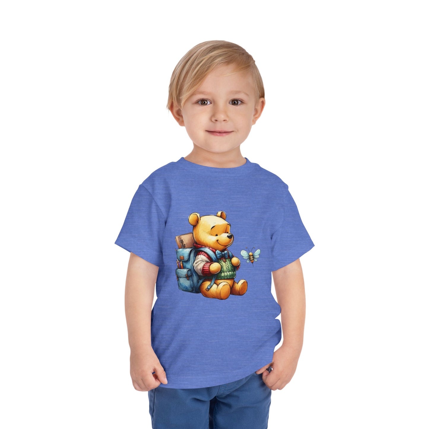 Winnie the Pooh Toddler Tee, Cute Bear Shirt for Kids, Birthday Gift, Playtime Outfit, Nursery Apparel, Animal Lover Top, Short Sleeve