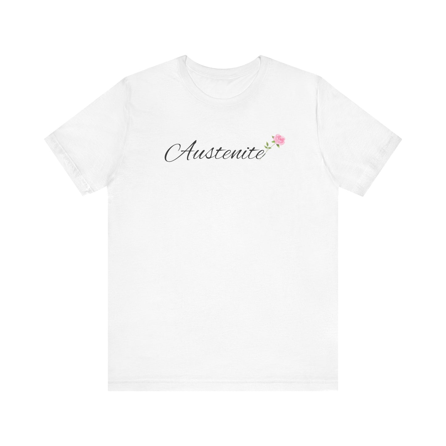 Jane Austen, Austenite, Fan, Reader, Writer, T-Shirt, tshirt, Floral, Flower, Unisex Jersey Short Sleeve Tee