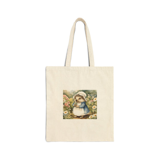 Beatrix Potter, Mrs. Tiggy-winkle, Hedgehog, Spring, Easter, Cotton, Canvas Tote Bag, Literary Tote