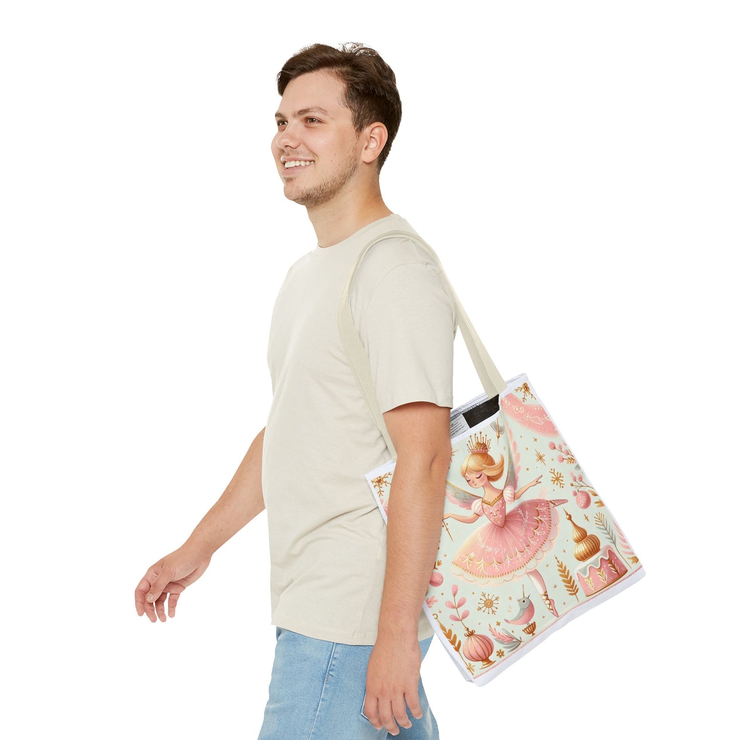 Sugar Plum Fairy Nutcracker Ballet Dance Tote Bag, Dancer, School & Book Bag (AOP)
