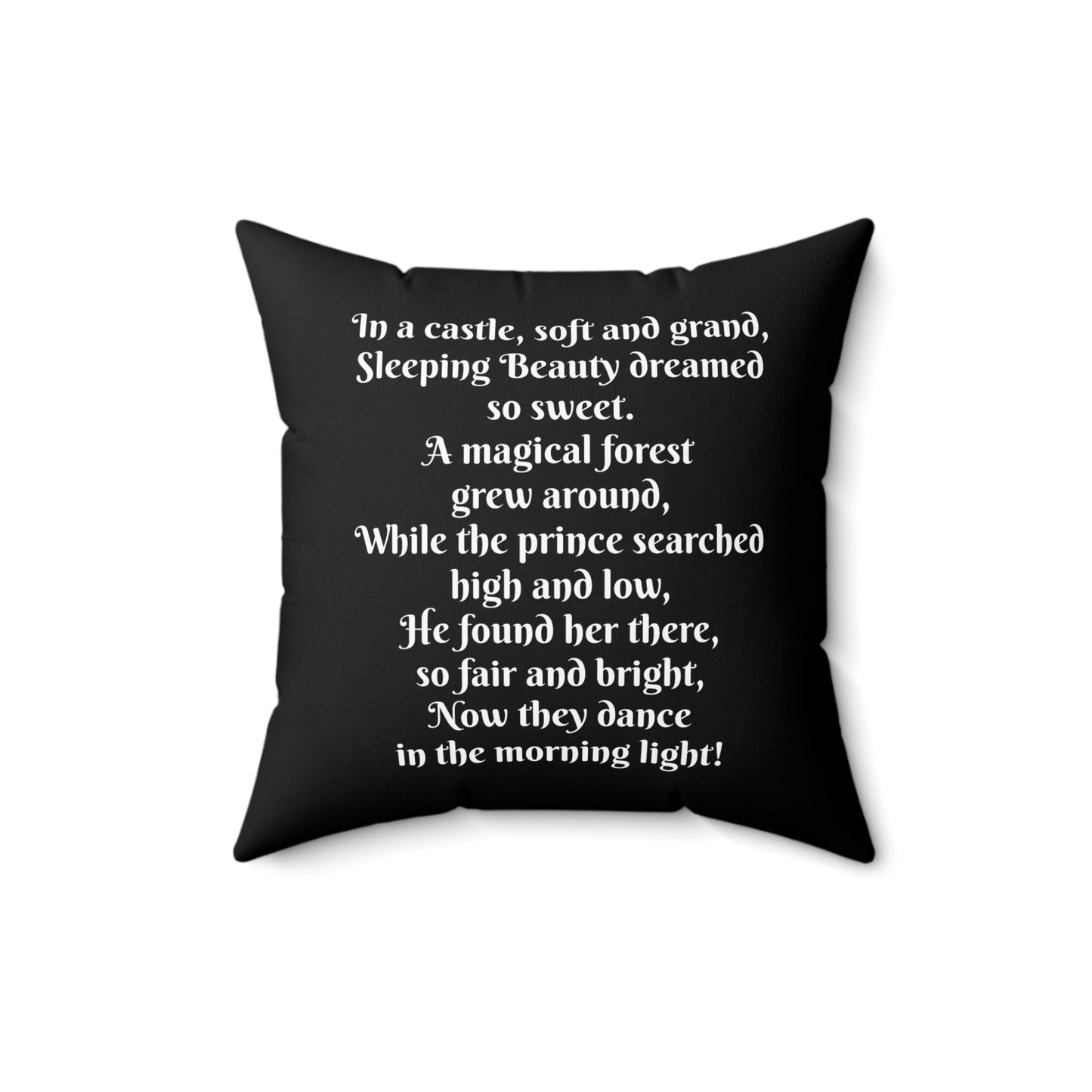 Fairytale Square Pillow, Sleeping Beauty Literature Gift, Library Decor, Literary Book Nook, Brothers Grimm Pillow, Polyester Cushion