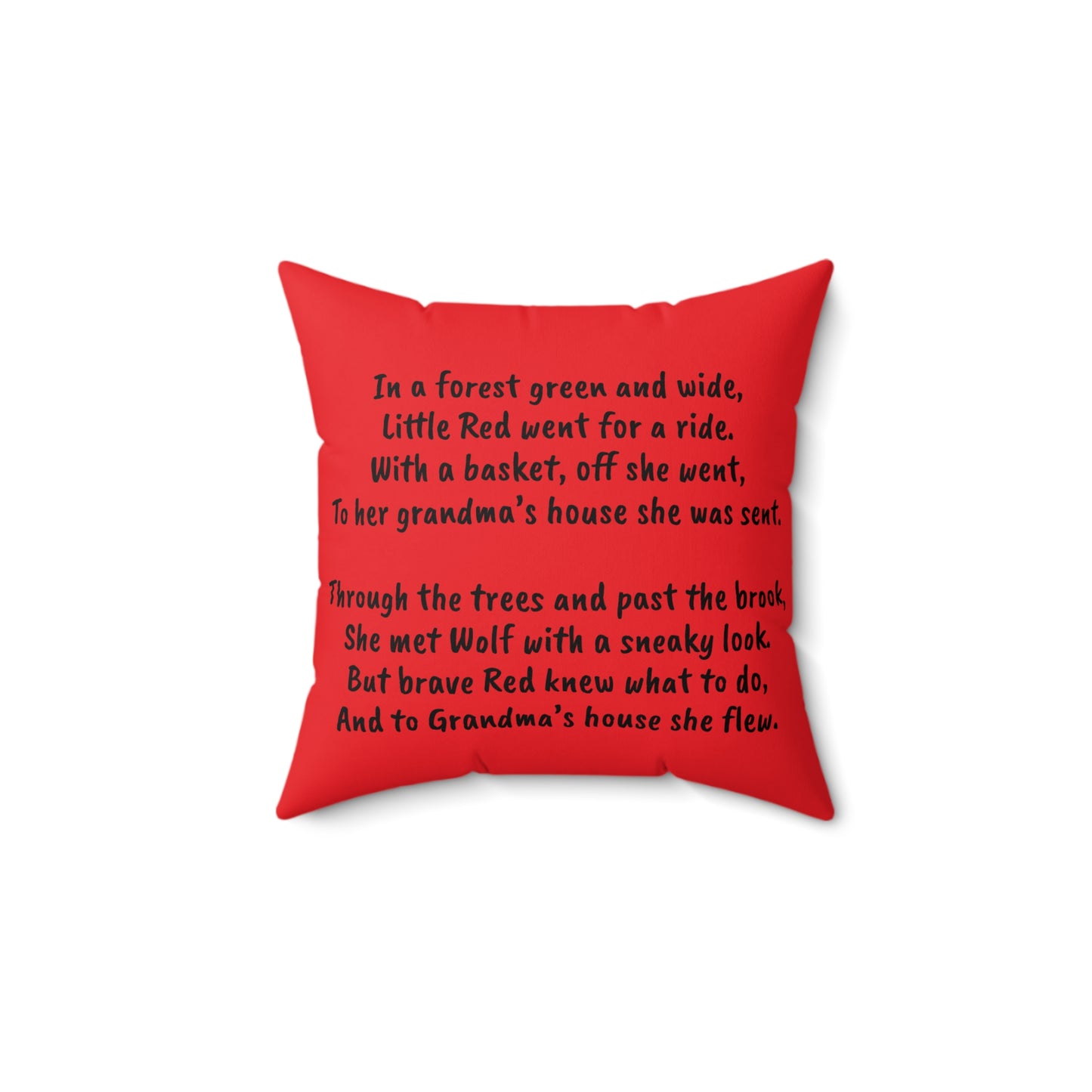 Little Red Riding Hood, Square Pillow, Literary Pillow, Library, Book Nook, Reading Corner, Classroom, Teacher, Fairytale