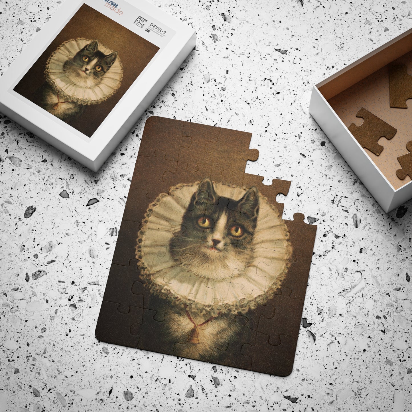 Kids' Puzzle, 30-Piece - The Cat Widow Portrait by L Prang & Co - Educational Classroom Teacher Art History Gift