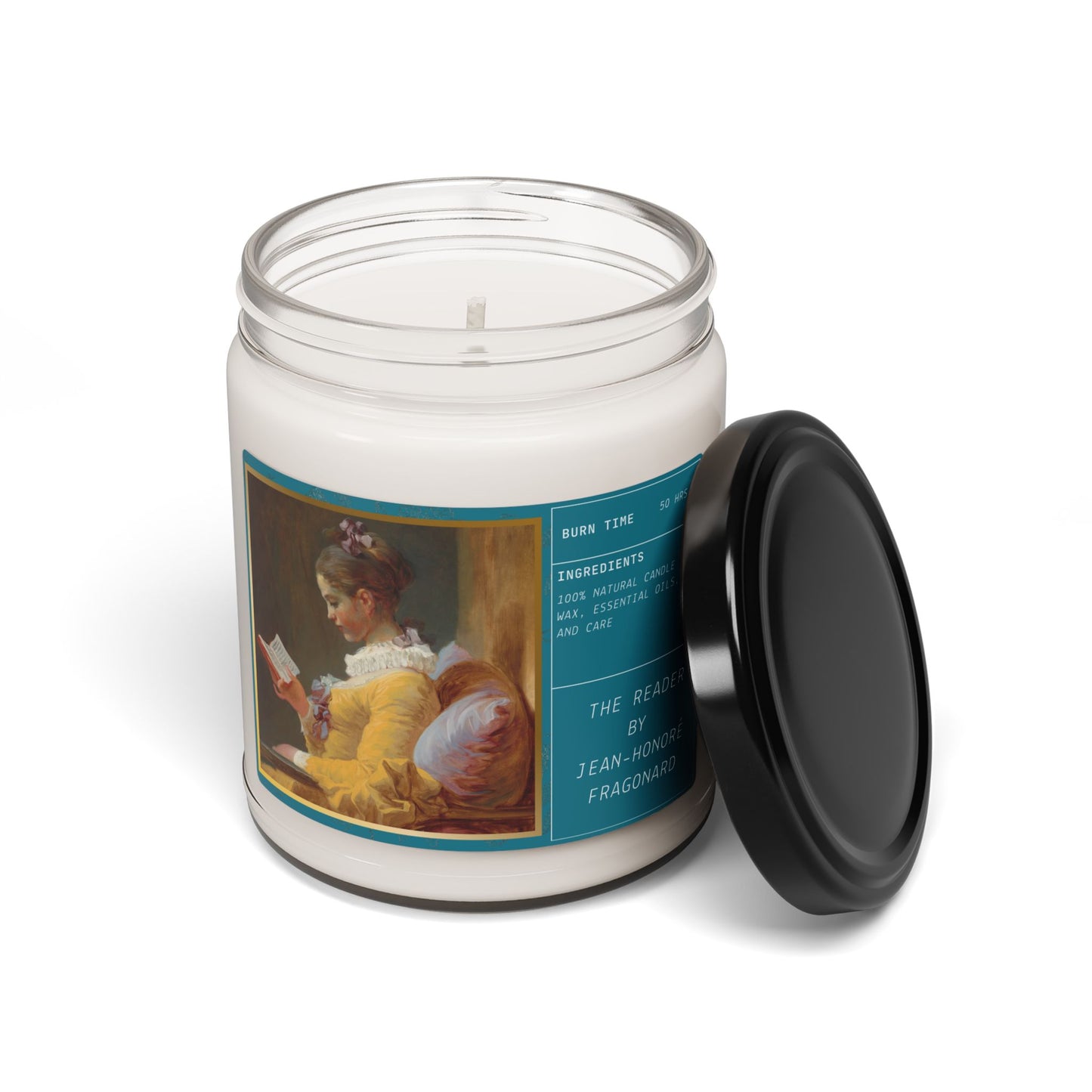 Fragonard, The Reader, Scented Soy Candle, 9oz - Artist, Gift, Painter - Choose Your Scent