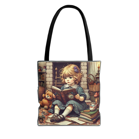 Whimsical Reading Tote Bag - Perfect for Book Lovers, Kids, Librarians, Gifts, Tote for School and Stories