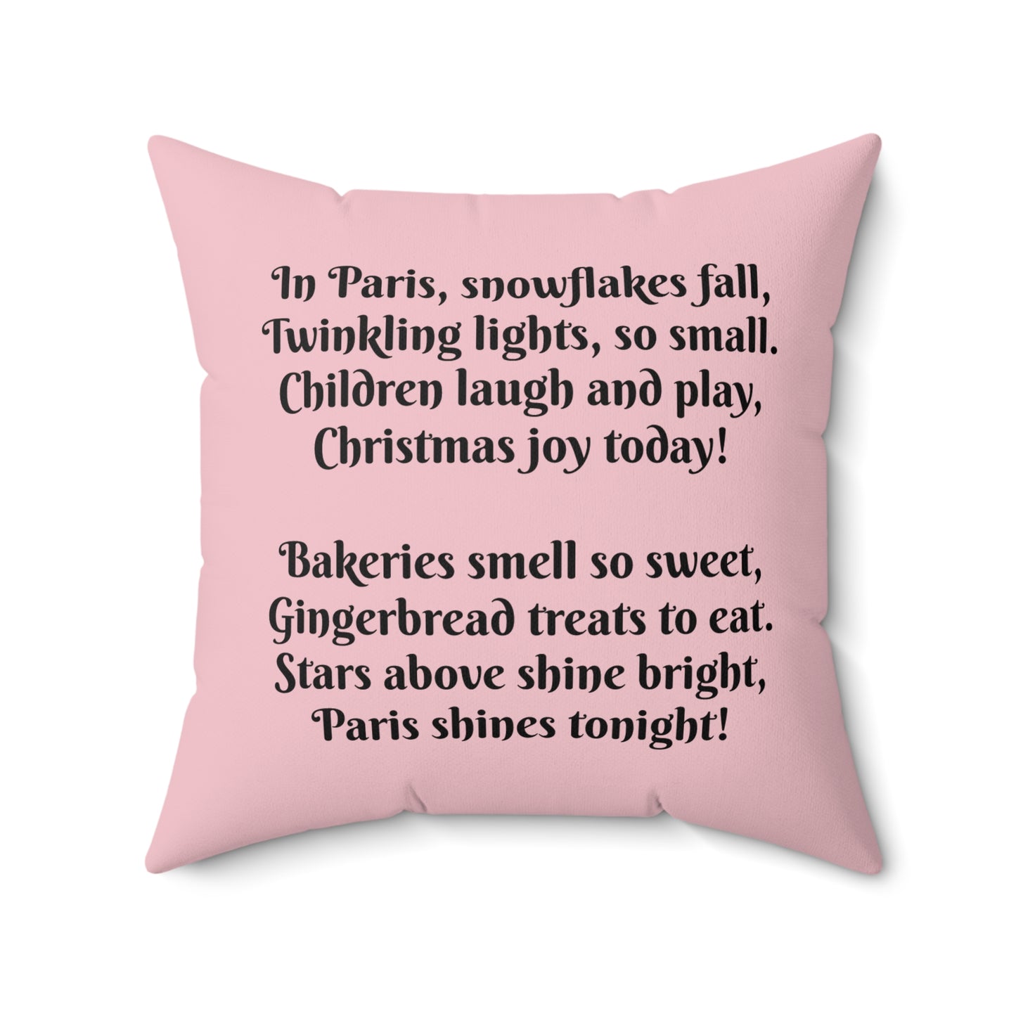 Paris Christmas France Holiday, Cushion, Decor, Book Nook, Kids, Library, Bedding, Square Pillow