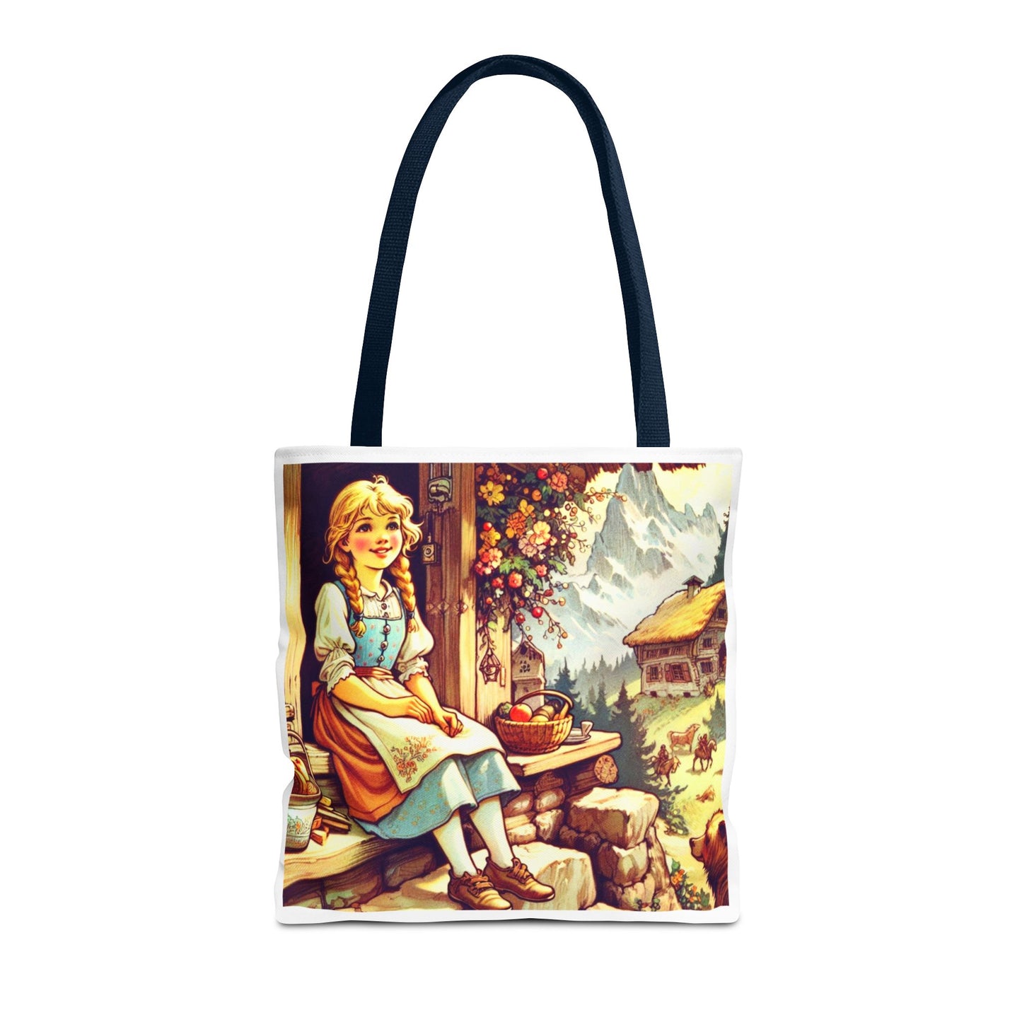 Heidi, Johanna Spyri, Literary, Tote Bag, Book Bag, School Bag, Library, Gift