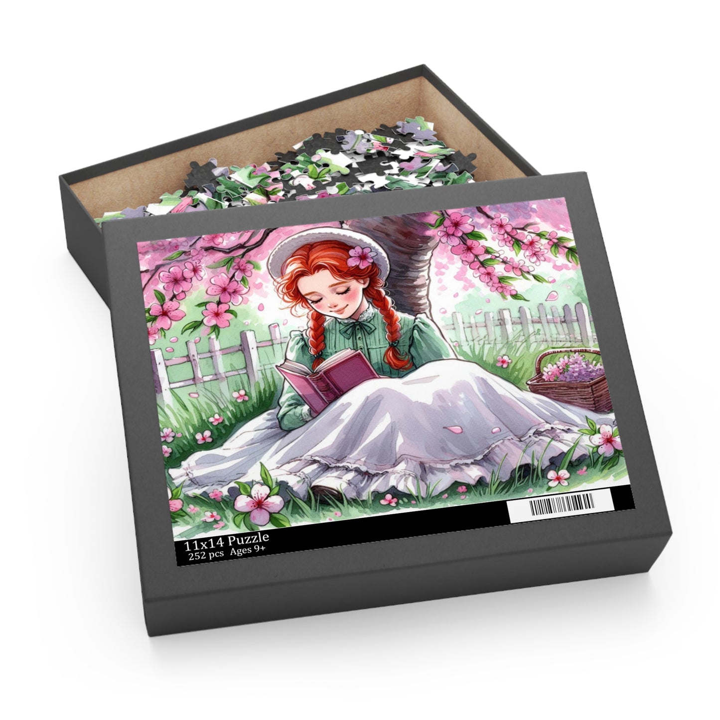 Jigsaw Puzzle, Anne of Green Gables Charming Floral Scene Puzzle, 120-500 Pieces, Perfect Gift for Puzzle Lovers, Springtime Indoor