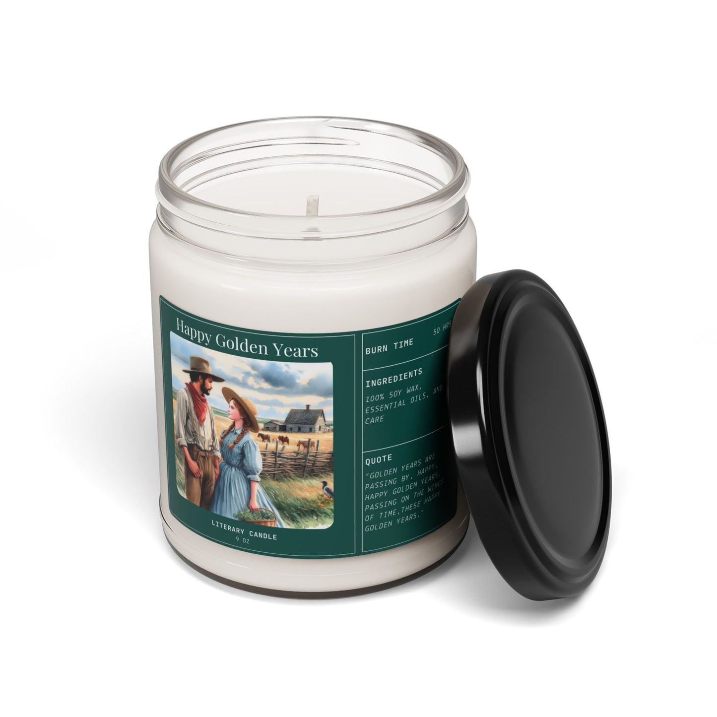 Little House On The Prairie, Book, Almanzo, Laura, Soy Candle, Scented, 9oz, Ingalls Wilder, Gift