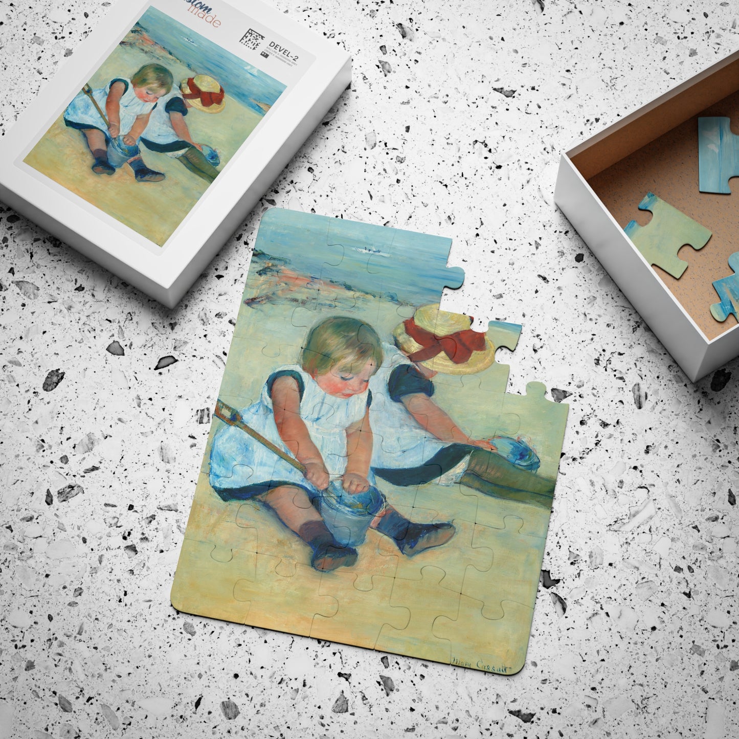 Kids' Puzzle, Mary Cassatt Beach Art, 30-Piece | Educational Fun, Family Activity, Creativity Booster, Ideal Gift for Children, Birthday,
