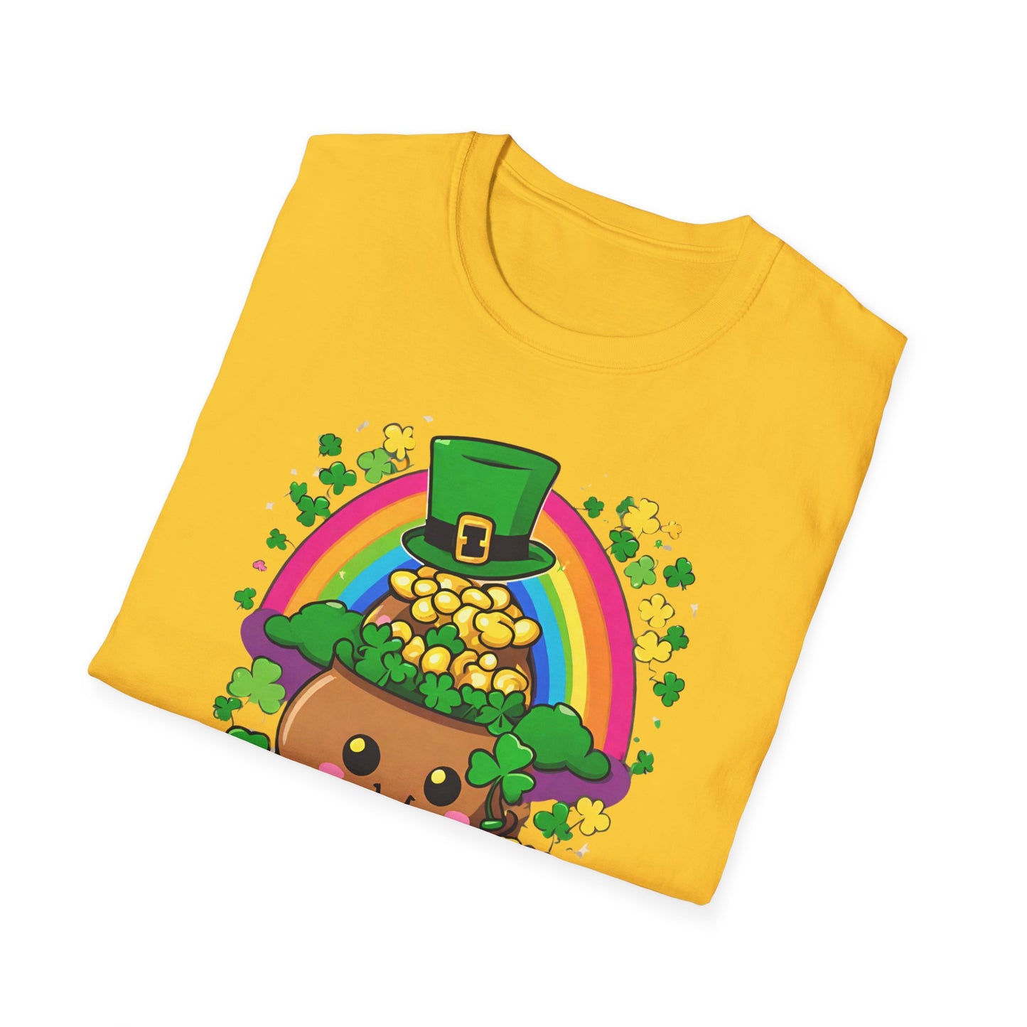 Cute Kawaii St Patrick's Day Softstyle T-Shirt, Tee