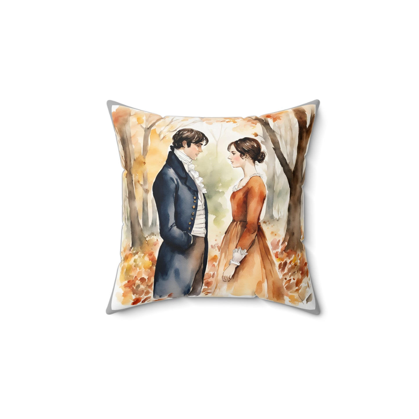 Pride and Prejudice, Fall, Autumn Season, Jane Austen, Regency, Square Pillow, Bedding, Decor, Austine