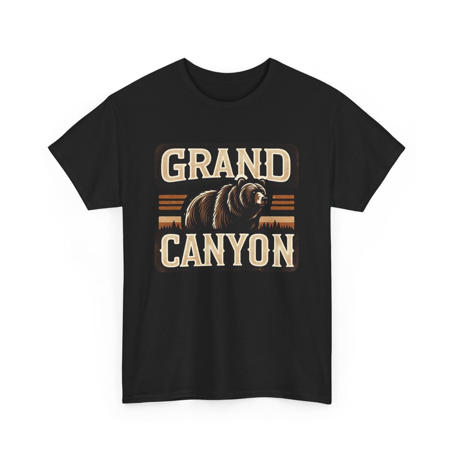 Grand Canyon Bear Unisex Heavy Cotton Tee - National Park Outdoor Summer Vacation Wildlife Shirt, Hiking Gift, Nature Lover Tee, Adventure