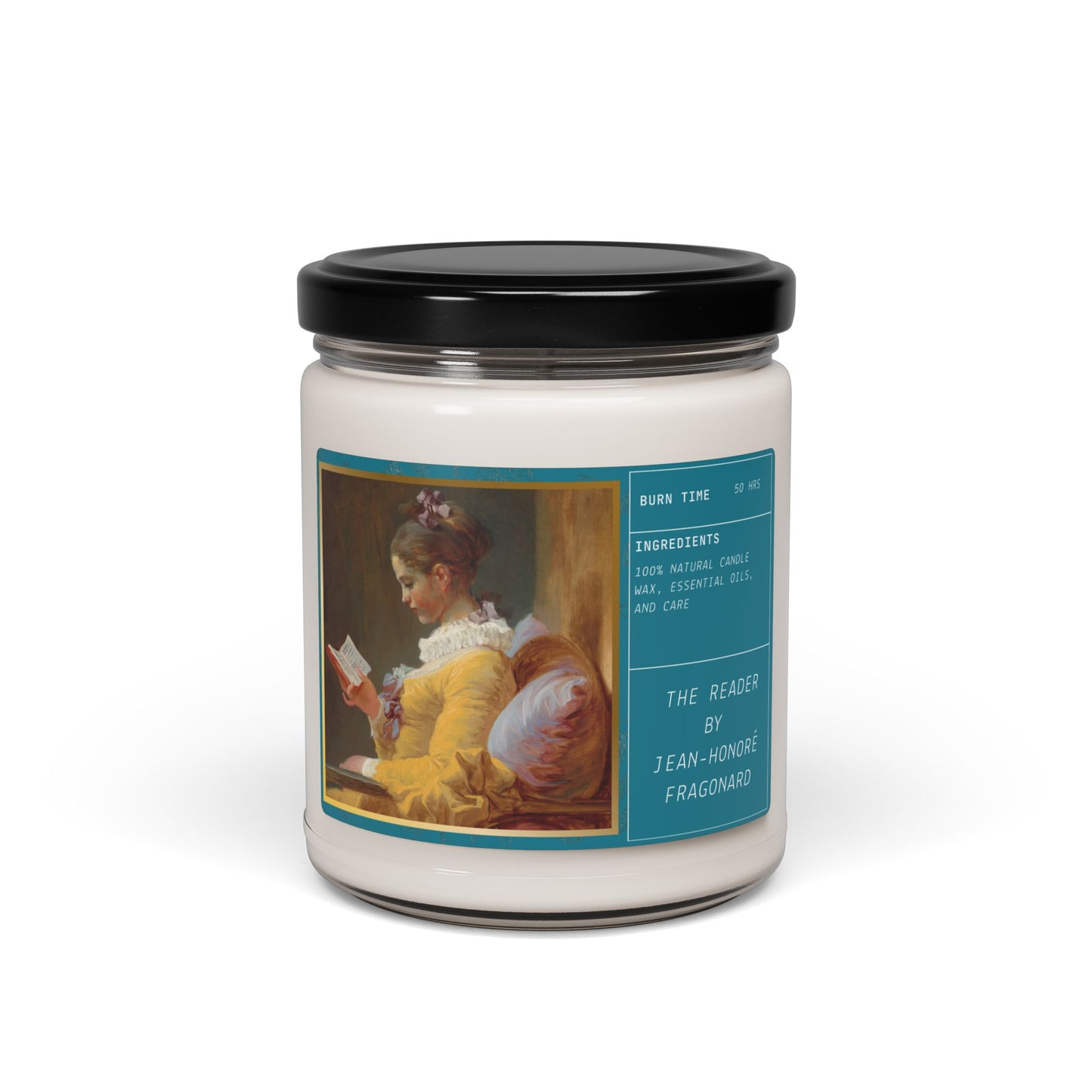 Fragonard, The Reader, Scented Soy Candle, 9oz - Artist, Gift, Painter - Choose Your Scent