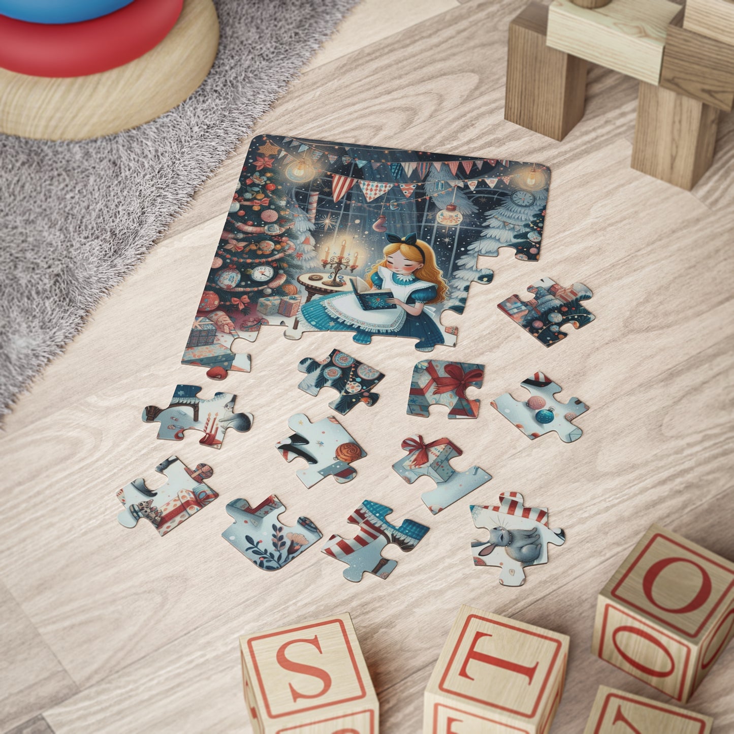 Alice Adventures in Wonderland, Lewis Carroll, Holiday, Christmas, Game, Educational, Kids' Puzzle, 30-Piece