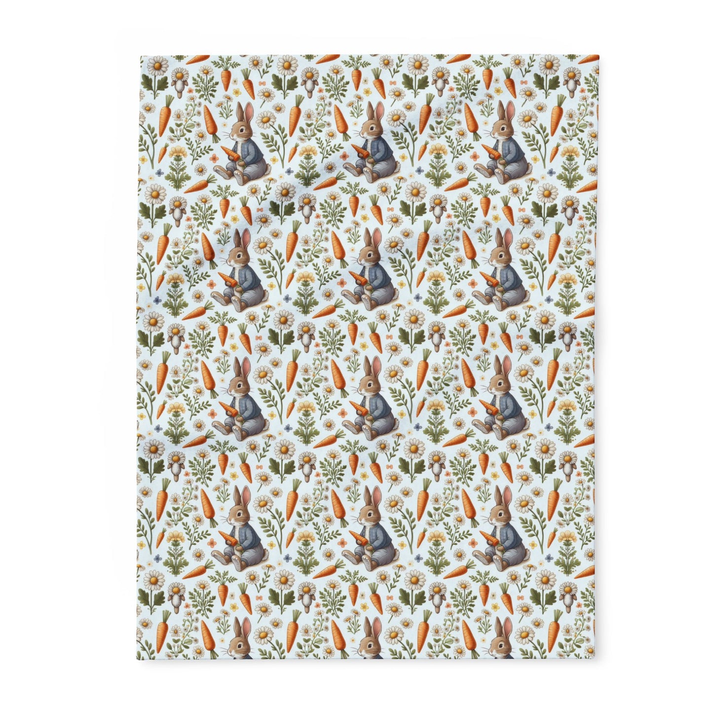 Peter Rabbit Inspired Arctic Fleece Blanket, Beatrix Potter Throw, Spring Home Decor, Cozy Movie Night, Unique Gift Ideas