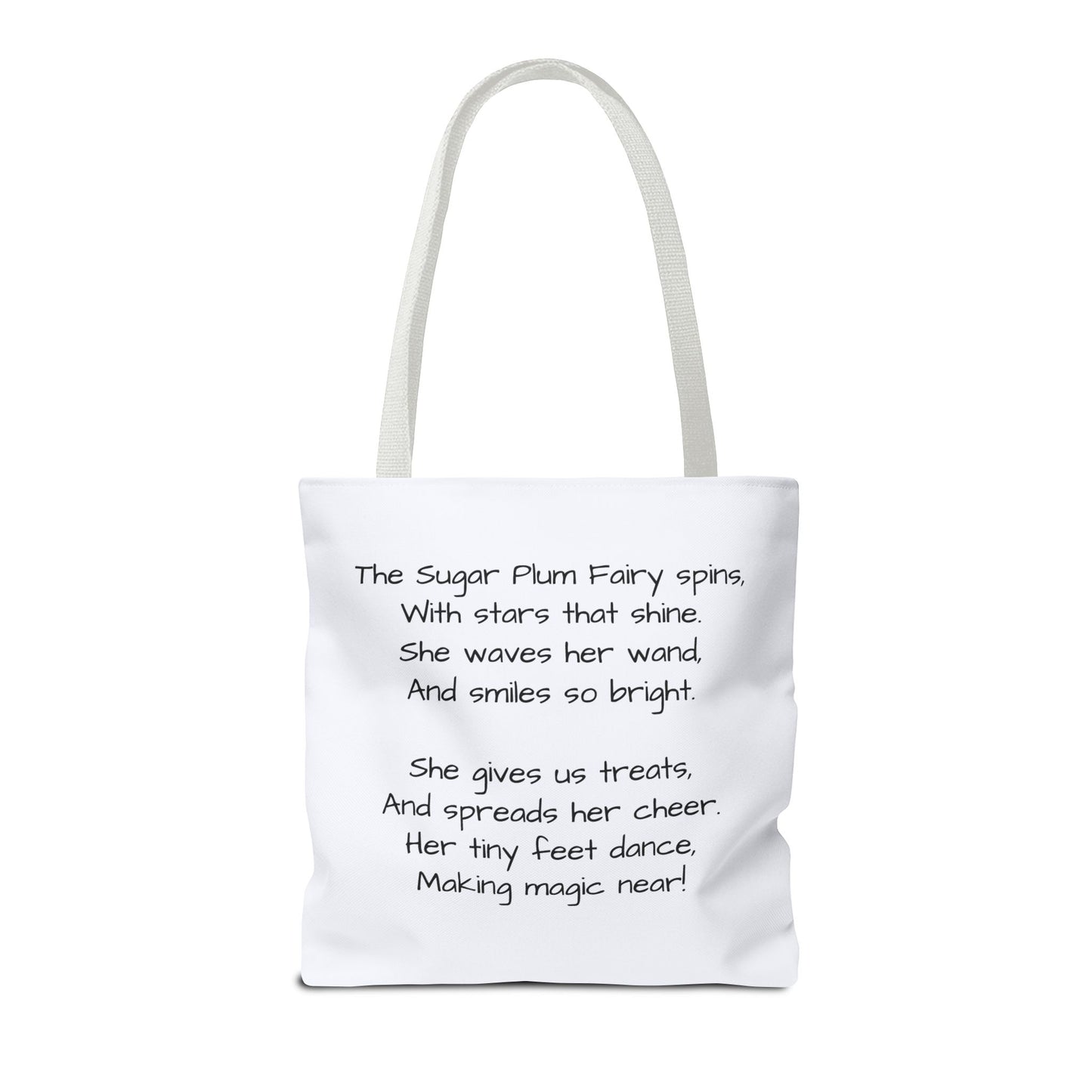 Sugar Plum Fairy Nutcracker Ballet Dance Tote Bag, Dancer, School & Book Bag (AOP)