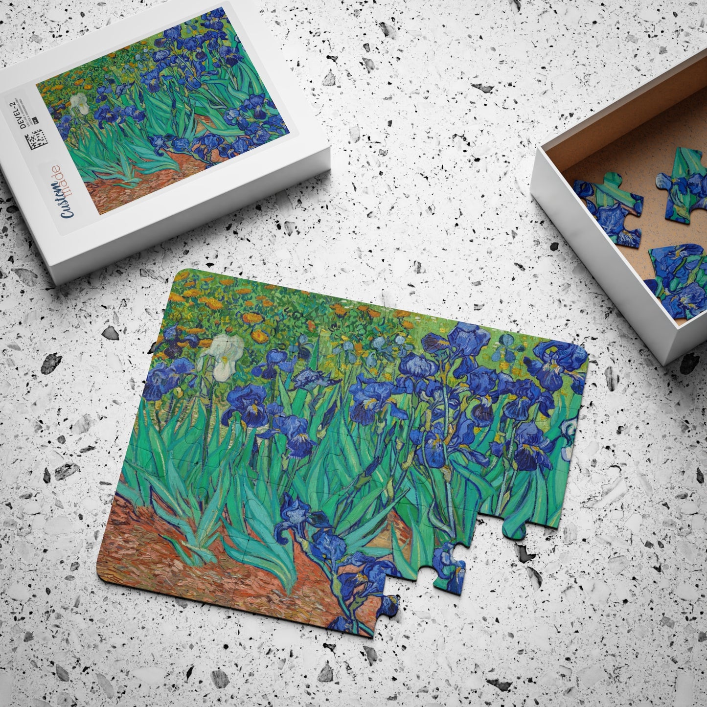 30-Piece Van Gogh Floral Art Puzzle, Kids Educational Toy & Family Game Night Gift, Iris Kids Puzzle, Kids Jigsaw Puzzle, Preschool Learning