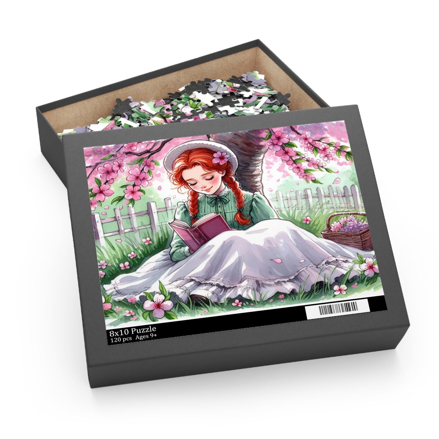 Jigsaw Puzzle, Anne of Green Gables Charming Floral Scene Puzzle, 120-500 Pieces, Perfect Gift for Puzzle Lovers, Springtime Indoor