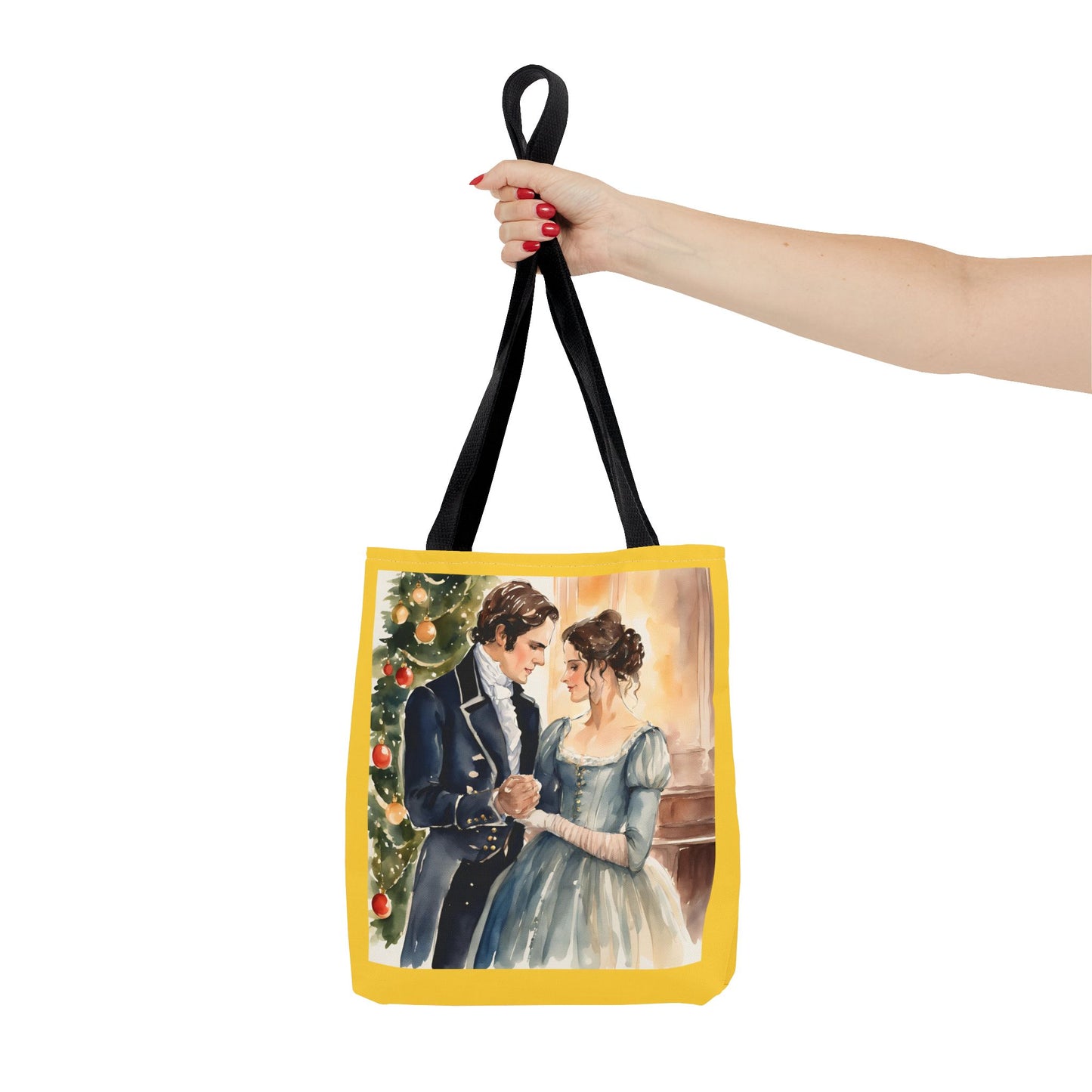 Jane Austen, Pride and Prejudice, Darcy, Elizabeth, Austenite, Christmas, Holiday, Gift, Tote Bag